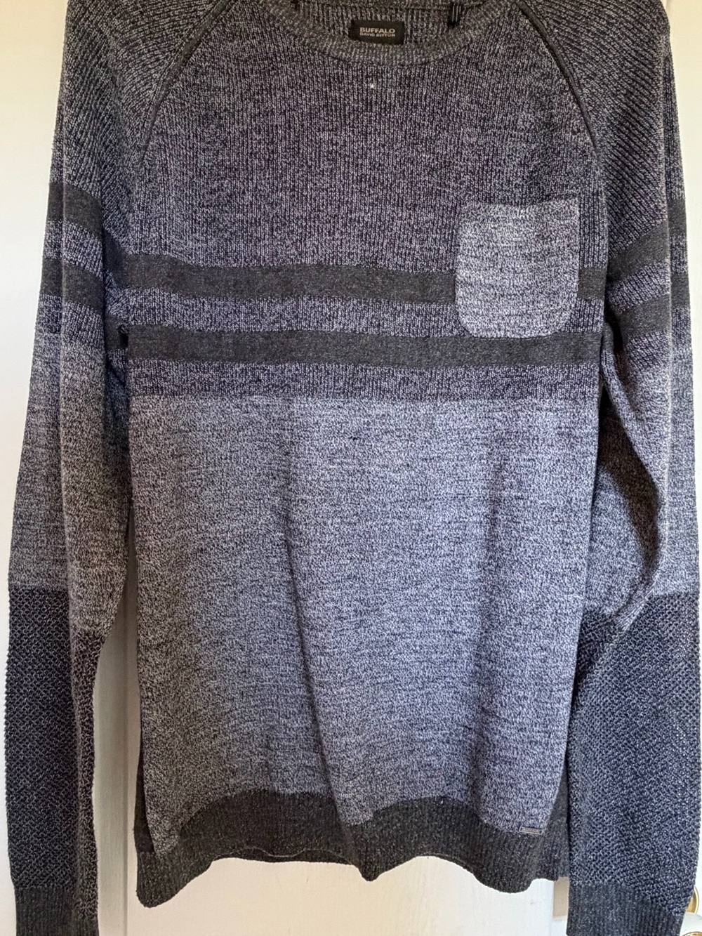 Buffalo David Bitton Men's Gray Knit Sweater Like New Never Worn